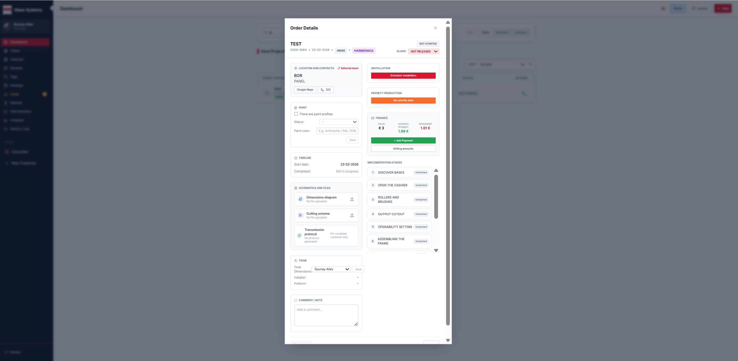 Glass Systems workspace view 2